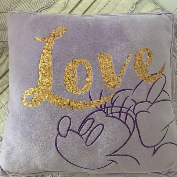 Disney Light Purple Minnie Pillow - Picture 7 of 8